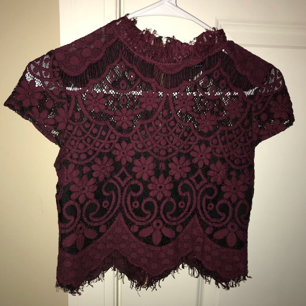 Lace Formal Crop Top
